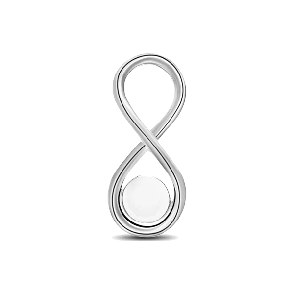 Infinity | Srebrny wisiorek z mlekiem matki