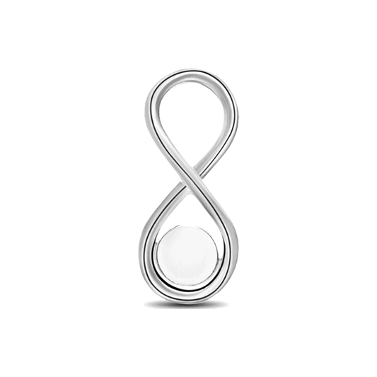 Infinity | Srebrny wisiorek z mlekiem matki